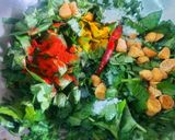 A picture of step 3 of Water Spinach or Kalmi Saag Chorchori.