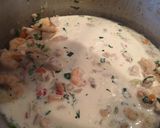 Foto del paso 7 de la receta: Pasta larga con Camarones y Pollo a la crema