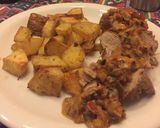Foto del paso 5 de la receta: Solomillo con crema de morrones y papas doré