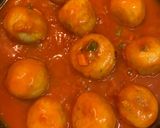 Foto del paso 7 de la receta: Albóndigas de garbanzos con tomate frito y verduras