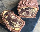 Une image de l'étape 7 de Cake marbré glaçage rocher.