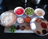 A picture of step 22 of Puri, batata rassa, Masalebhat, shrikhand & Koshimbir.
