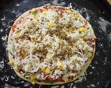A picture of step 8 of Corn Pizza.