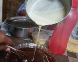 A picture of step 4 of Chocolate lava cake.