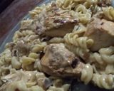 Foto del paso 6 de la receta: Wok de pollo a la crema con fideos