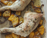 Foto del paso 4 de la receta: Pollo al horno con calabaza