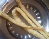 A picture of step 1 of Gujrat special Garmar pickle (Coleus Roots pickle).