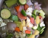 A picture of step 1 of Lentil and Vegetable Soup.