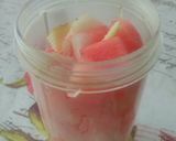 A picture of step 1 of Watermelon juice / curd drink.