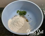 A picture of step 1 of Sorghum and Wheat Chapatis.