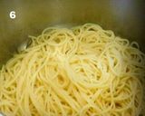 A picture of step 1 of Spaghetti Carbonara with Manchego Cheese.