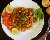 A picture of step 4 of Masala Corn pasta.