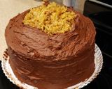 A picture of step 8 of German Chocolate Cake.