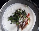 A picture of step 5 of Dahi vada aalu dum.