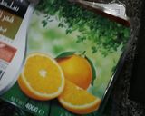 A picture of step 2 of Qamar Al din orange juice.
