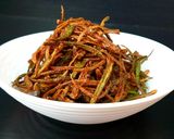 A picture of step 2 of Crispy Okra Fry.