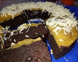Foto langkah ke 8 dari resep Brownis Kukus Coklat Pandan ala MeyGuda.