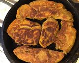 A picture of step 2 of California Farm Seitan Mock Chicken in Orange Sauce.