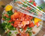 A picture of step 4 of Mediterranean Egg Bowl.