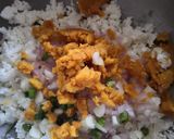 A picture of step 1 of Paneer coconut tikki.