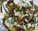 A picture of step 4 of Baked eggplant with masala yogurt.