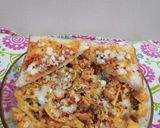 A picture of step 9 of Chicken fettuccine creamy pink pasta.