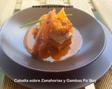 Foto del paso 4 de la receta: Caballa a la Parrilla sobre Pastel de Zanahorias Especiadas y Gambas al estilo Po´Boy
