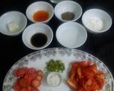 A picture of step 1 of Tomato carrot soup with croutons.