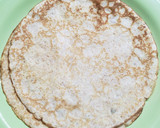 Foto del paso 2 de la receta: Panqueques de coco rellenos de dulce de leche💣