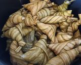 Gambar langkah 8 resipi Ketupat Palas.