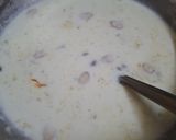 A picture of step 3 of Semolina kheer.