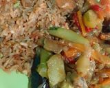 Foto del paso 6 de la receta: Verduras popurrí bebé ♥️ y arroz tostado con solomillo de cerdo