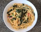 Spagetti tejszínes spenóttal 🌱 recept fázis 7 fotója