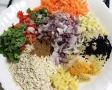 A picture of step 1 of Oats Tikki.