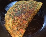 A picture of step 9 of Spinach Mushroom Omelette.
