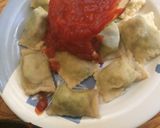 Foto del paso 5 de la receta: Raviolis rellenos de pollo, espinaca y queso Philadelphia