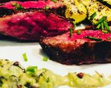 Foto del paso 4 de la receta: Entraña con Mostaza Hierbabuena, y Zucchini Parrillado a la Parmesana