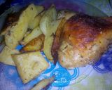 Foto del paso 4 de la receta: Pollo con mostaza al horno con papas 🥔