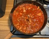 A picture of step 7 of Chicken and Mushroom Pasta Bake.