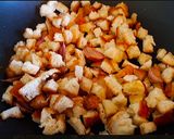 A picture of step 2 of Migas Manchegas.