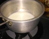 A picture of step 1 of Karak Chai/ Cutting Tea.