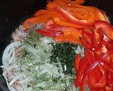 Foto del paso 3 de la receta: Espaguetti con morrón y tocino