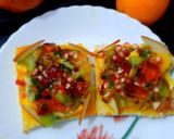 A picture of step 4 of Bread Fruit Pizza.