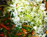 A picture of step 3 of Hakka Noodles.