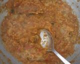 A picture of step 8 of Bhaji with plain paratha.