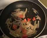 A picture of step 2 of Shrimp Scampi.
