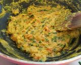A picture of step 8 of Spring Onion Zunka with jowar bhakri.