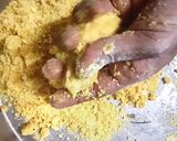 A picture of step 1 of Besan laddu (magaj).