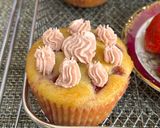 A picture of step 23 of Eggless Strawberry Muffins With Strawberry Buttercream Frosting.