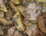 A picture of step 4 of Methi with baby potato dry veg.